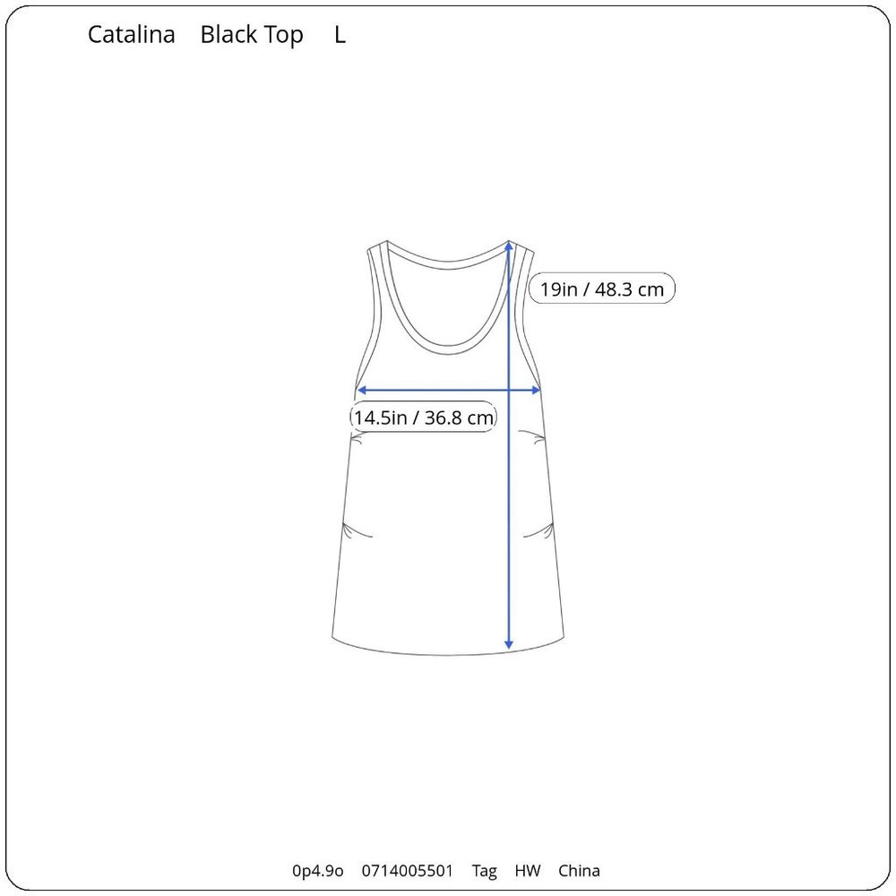 NWT Catalina Black Adjustable Strap Halter Tankini Swim Top Womens Large - Picture 9 of 9